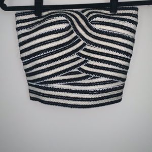 Back and White Striped Tub Top